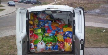 2007-2008 kl.I-III Zbiórka karmy dla zwierząt ze schroniska