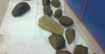 Dostaliśmy skałki z zaprzyjaźnionej budowy dzięki zabiegom Pani Uli do mini lapidarium