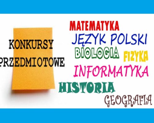 Informacje o konkursach przedmiotowych