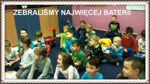 Bateria Pomysłów- zwycięska klasa w zbieraniu baterii