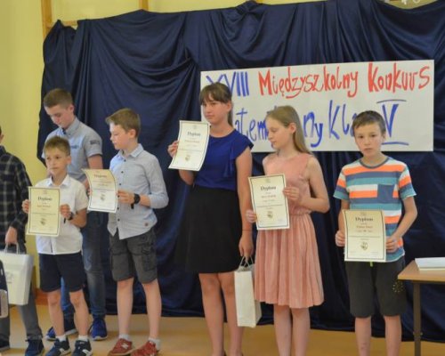 Rozdanie nagród XVIII-go Międzyszkolnego Konkursu Matematycznego Klas Piątych