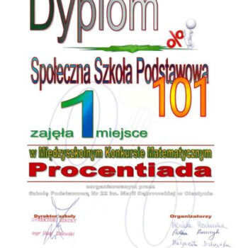 dyplom procentiada