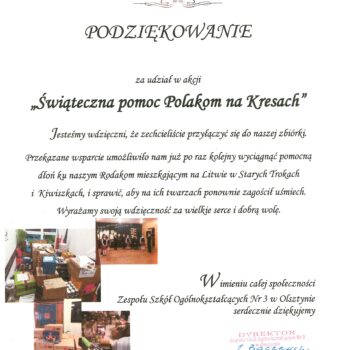 podziekowanie kresy