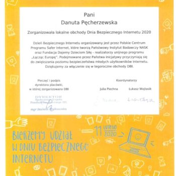 zaswiadczenie d pecherzewska