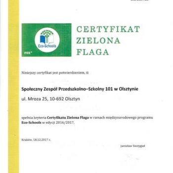 zielona flaga