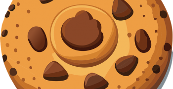 Kuchcik piecze ciastka z czekoladą